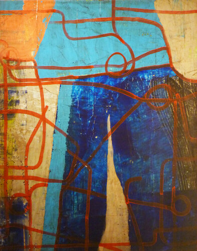 Blue Jeans by Liuba & Javier Torres, Painting for Sale on Select