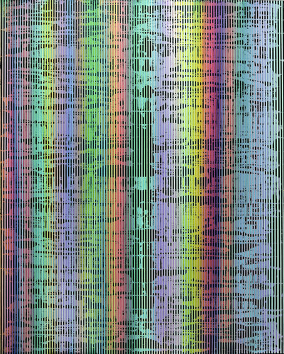 VIBRATION MULTICHROMATIQUE 114.04-19 by Laurent Prudot, Painting for Sale on Select