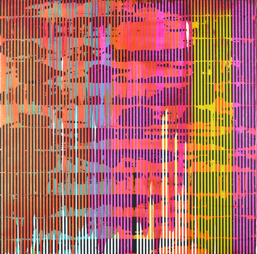 MTP VARIATION MULTICHROMATQUE LINÉAIRE 80-10-19 by Laurent Prudot, Painting for Sale on Select