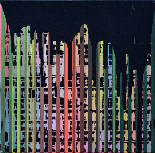 VIBRATION MULTICHROMATIQUE 20-07 by Laurent Prudot, Painting for Sale on Select