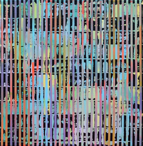 VIBRATION MULTICHROMATIQUE 33-08 by Laurent Prudot, Painting for Sale on Select