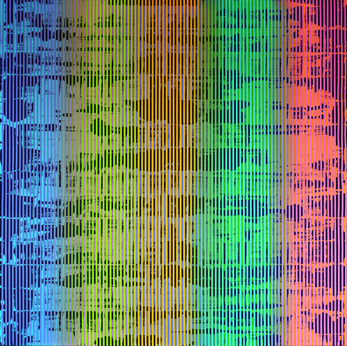 VIBRATION MULTICHROMATIQUE  100-10 by Laurent Prudot, Painting for Sale on Select
