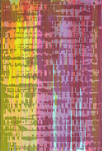 VIBRATION MULTICHROMATIQUE  80-12 by Laurent Prudot, Painting for Sale on Select