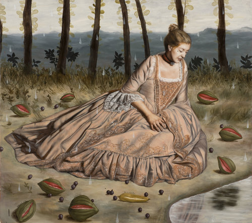 Doña Inés Among Strange Fruit by Francisco Benitez, Painting for Sale on Select
