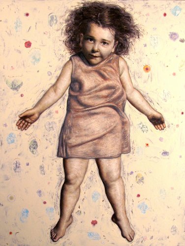 Child in Flight by Francisco Benitez, Painting for Sale on Select