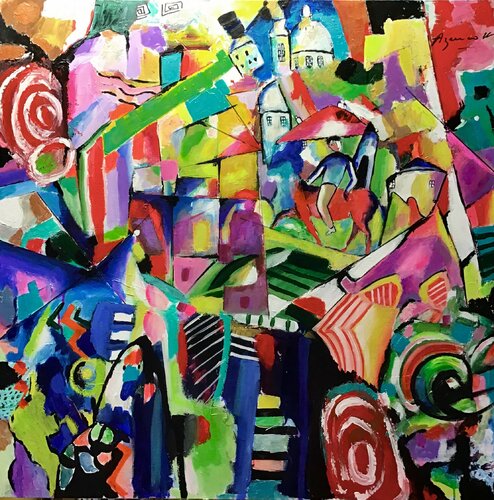 THE RIDER by Jean-Louis Azencott, Painting for Sale on Select