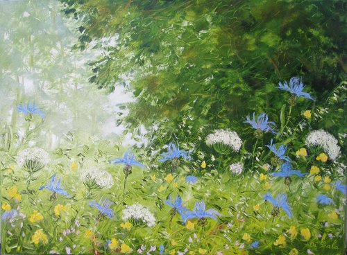 le coeur des arbres by Brigitte Di Scala, Painting for Sale on Select