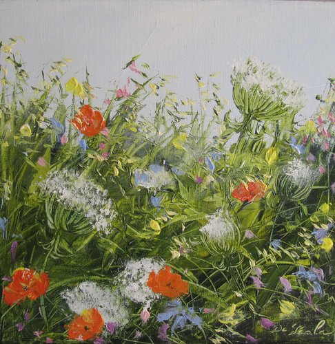 fleurs sauvages by Brigitte Di Scala, Painting for Sale on Select