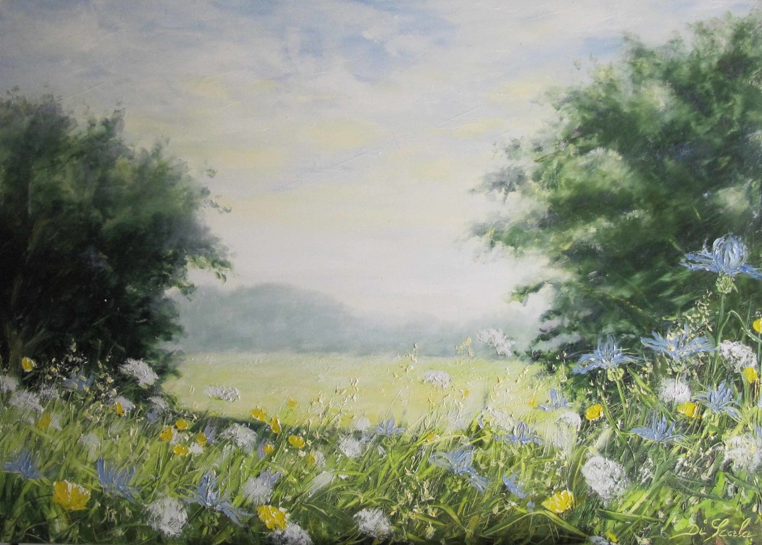 prairie d'été Brigitte Di Scala Original painting for sale