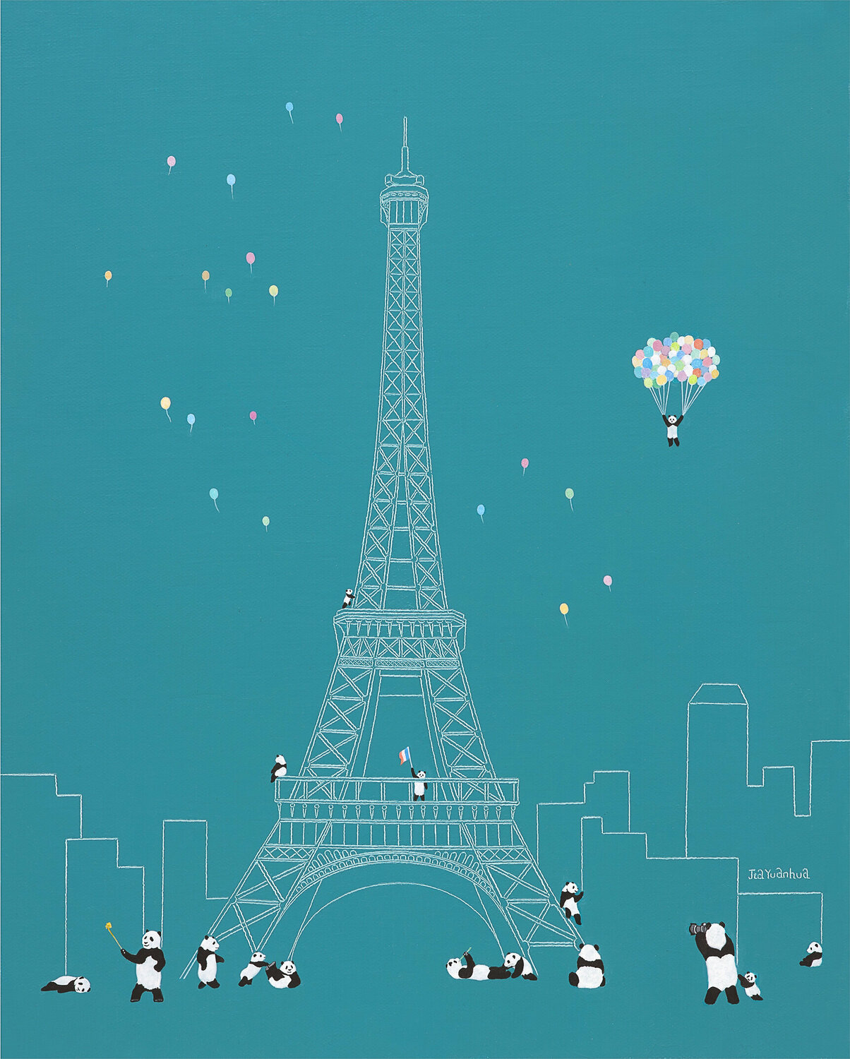 Sightseeing No.4 Jia Yuan Hua Original painting for sale