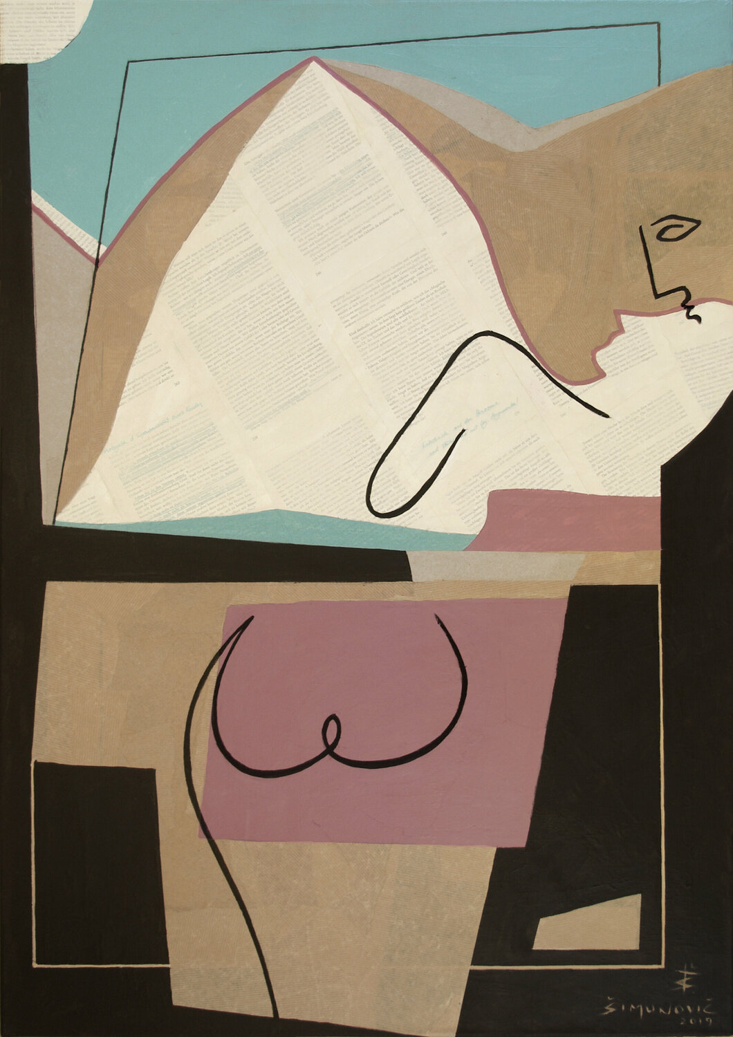 Window with amazing view Bernard Simunovic Original painting for sale