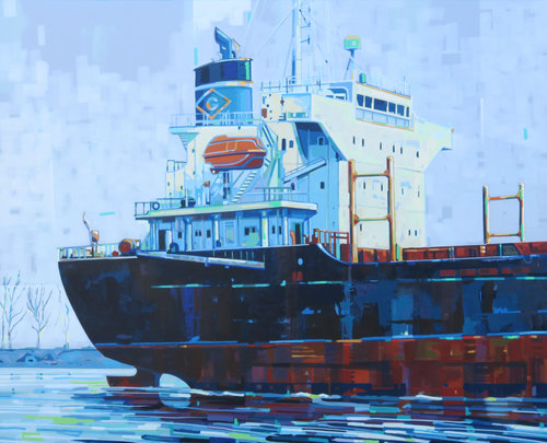 Porta container G / Hamburg by Manuel Di Chiara, Painting for Sale on Select