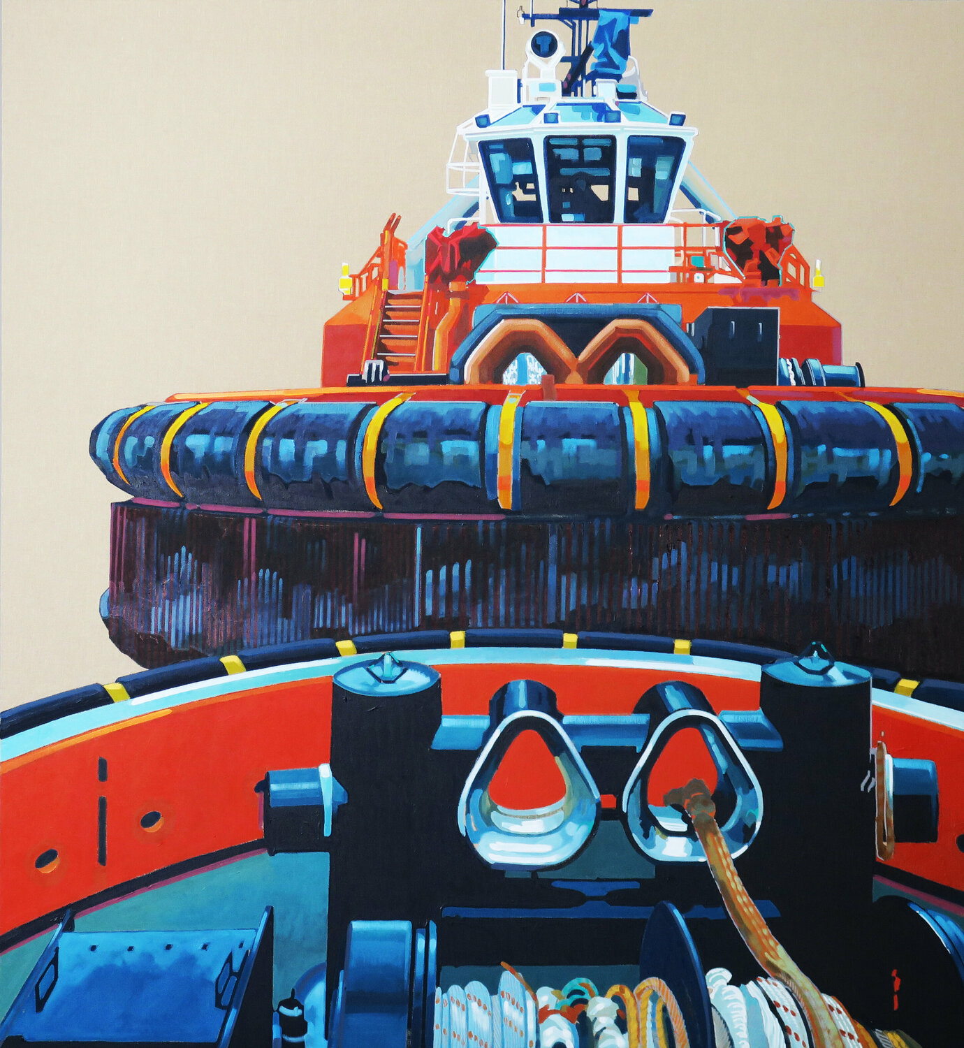 RR RIMORCHIATORI RIUNITI Manuel Di Chiara Original painting for sale