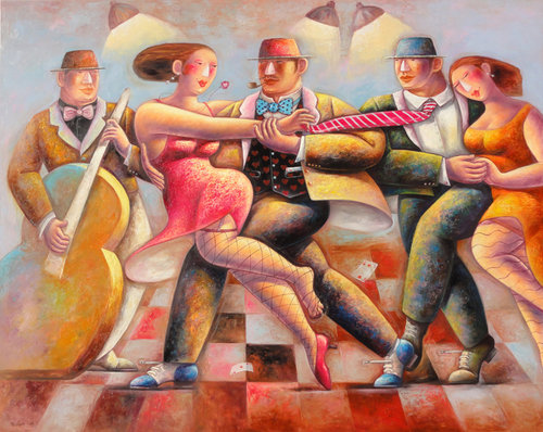 Seuls sur scène by Yutao Ge, Painting for Sale on Select