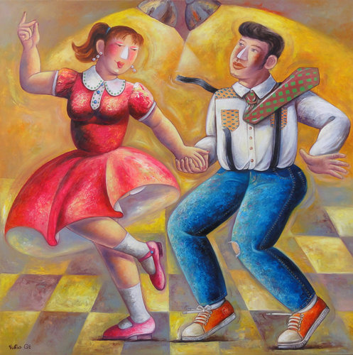 Rock and Roll by Yutao Ge, Painting for Sale on Select