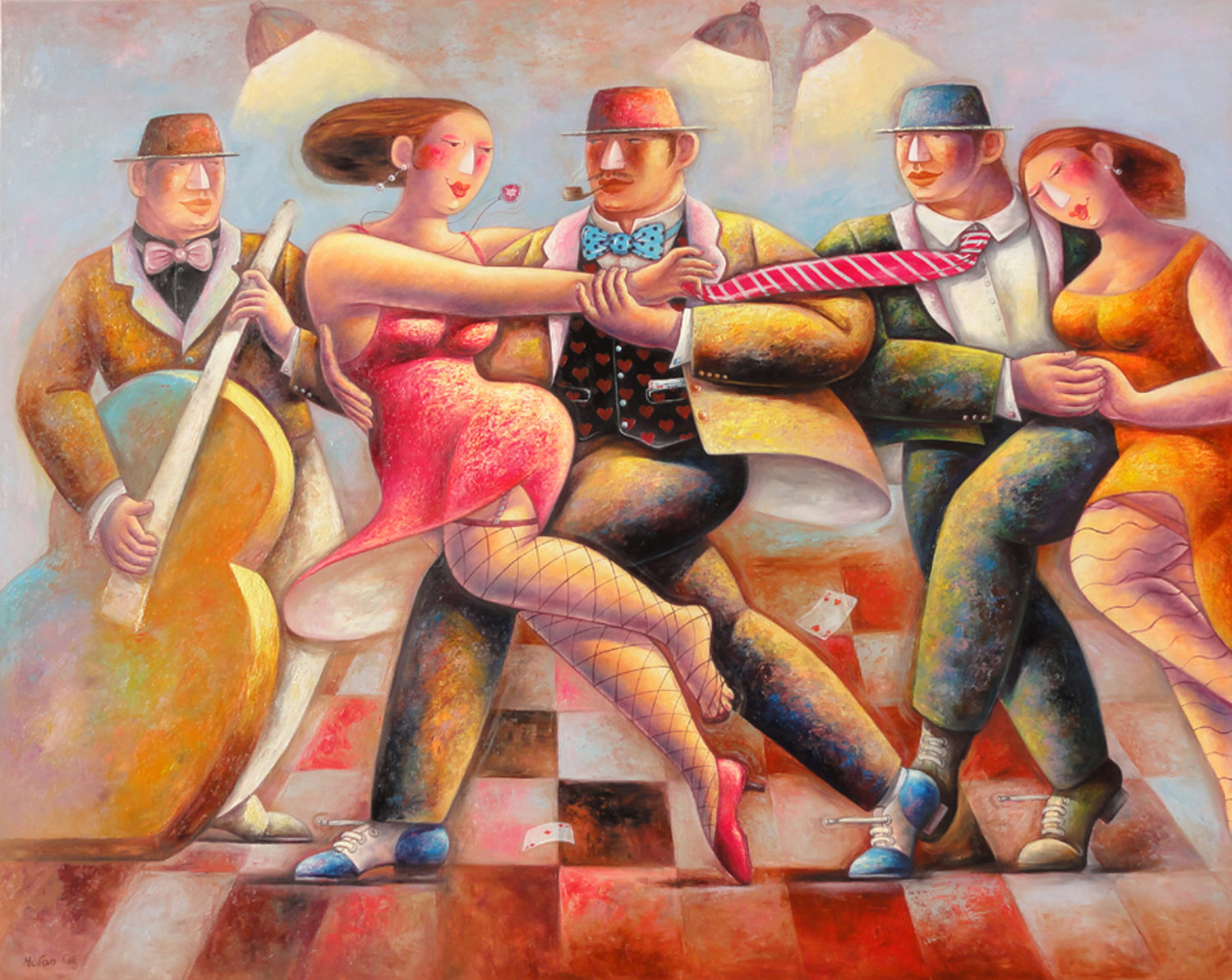 Seuls sur scène Yutao Ge Original painting for sale