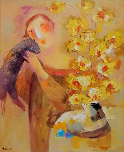 Chat coquin by Yutao Ge, Painting for Sale on Select