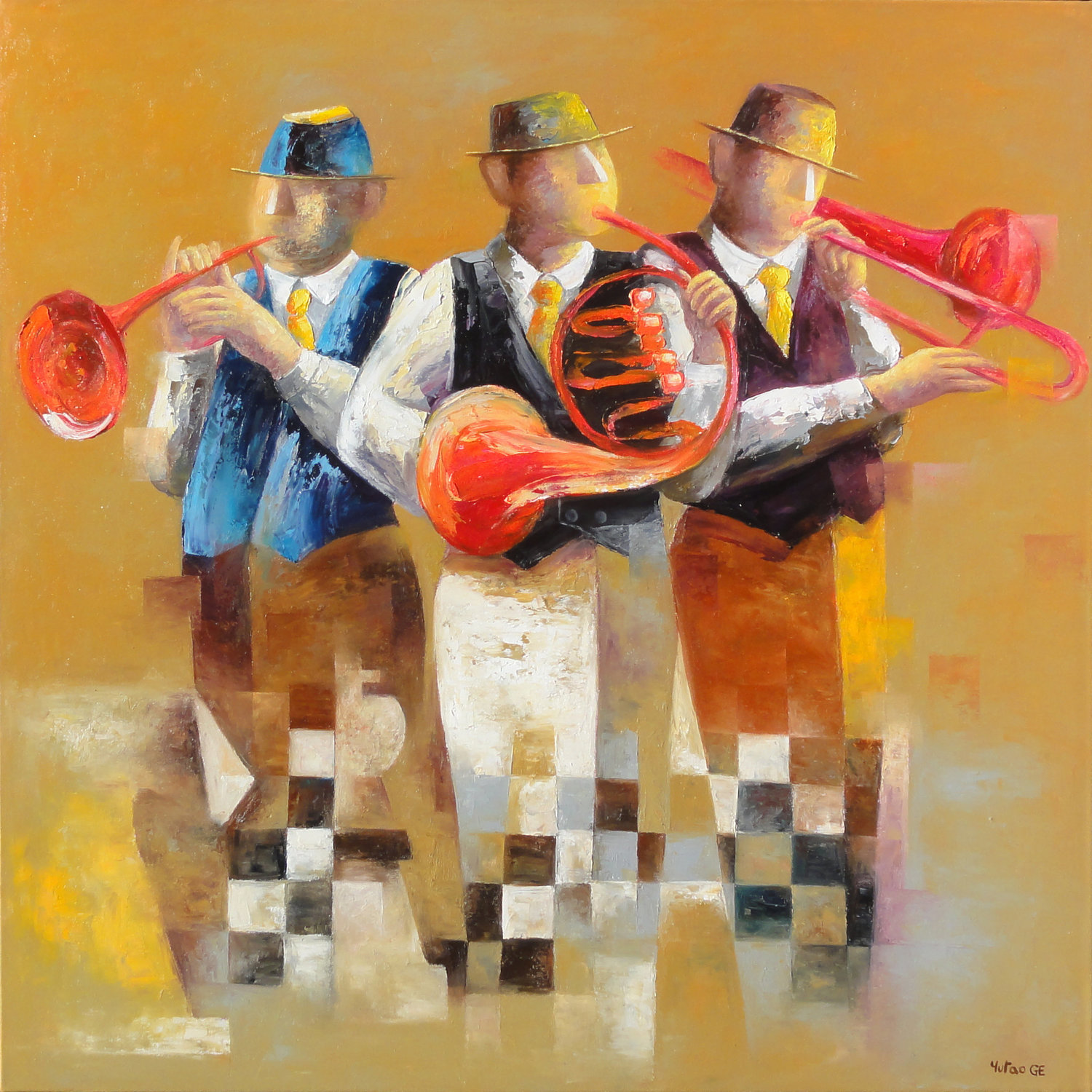 Cravates Yutao Ge Original painting for sale