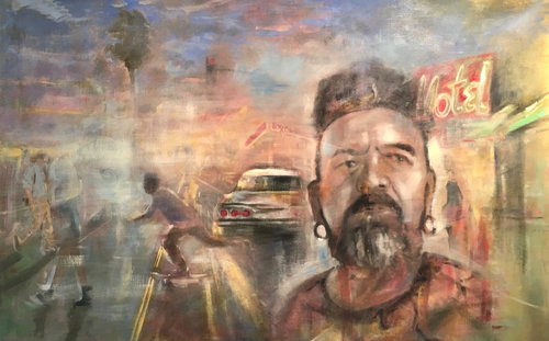 Flor De Asfalto ( Sergio Arau) by Gregg Chadwick, Painting for Sale on Select
