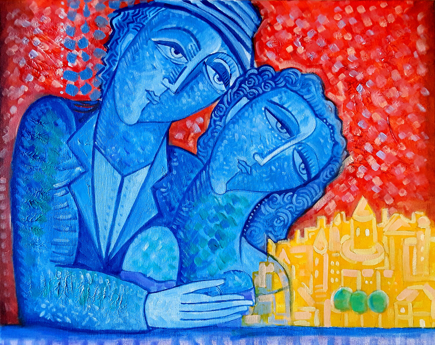 Golden City Van Hovak Original painting for sale