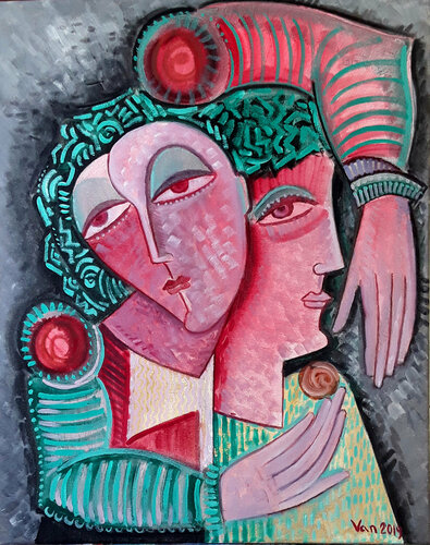 Conversation by Van Hovak, Painting for Sale on Select