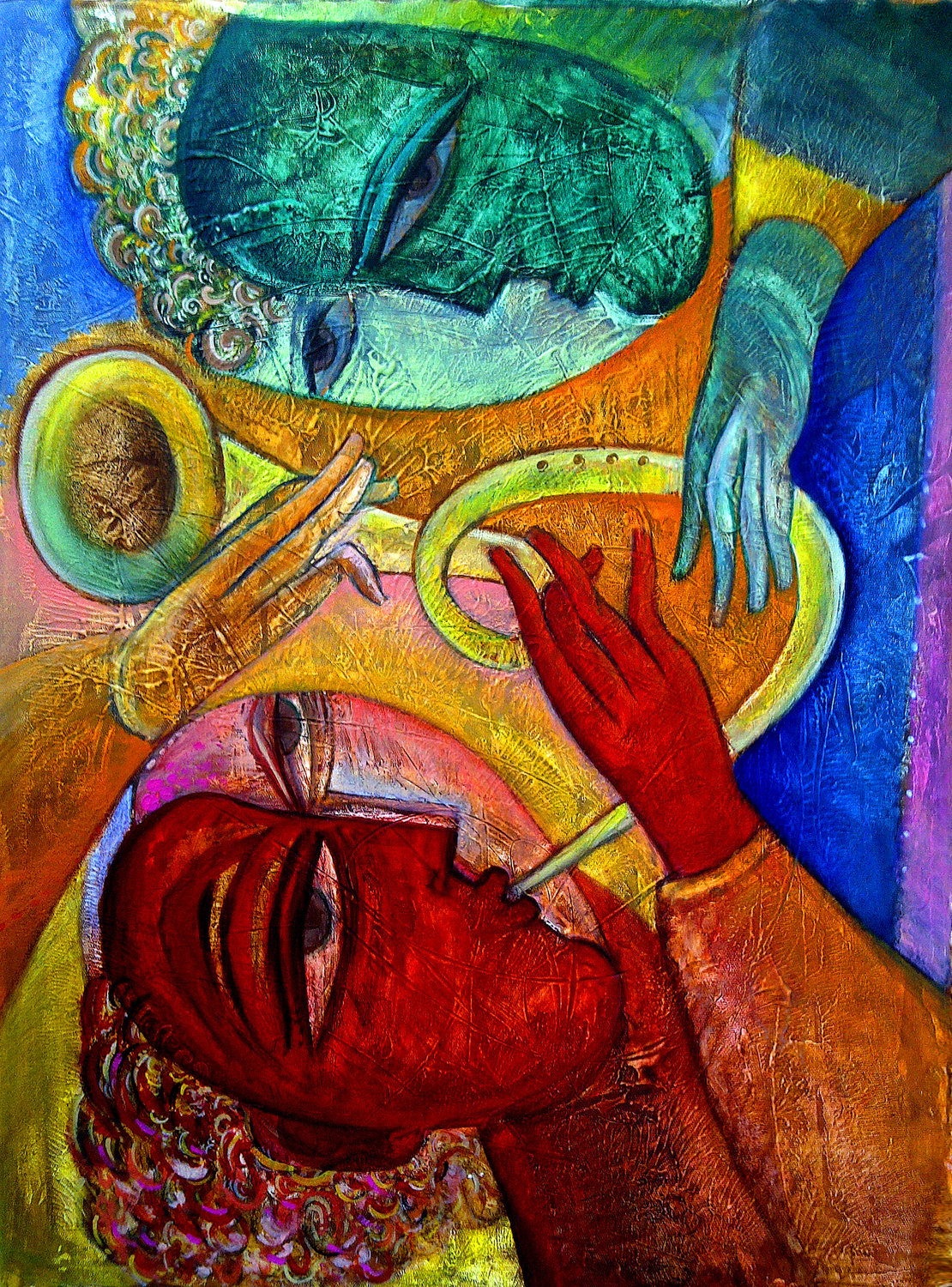 Musicians Van Hovak Original painting for sale
