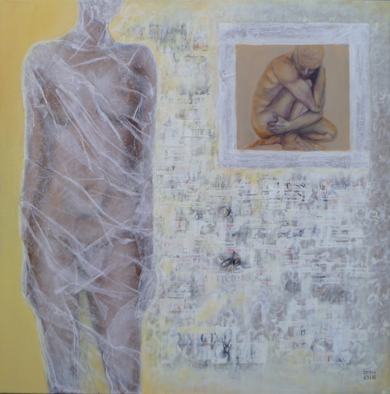 Chrysalide I Andrée Cazin Original painting for sale