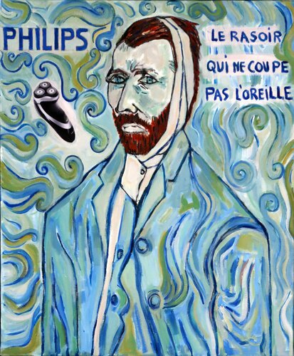 LE RASOIR PHILIPS by Richard Boigeol, Painting for Sale on Select