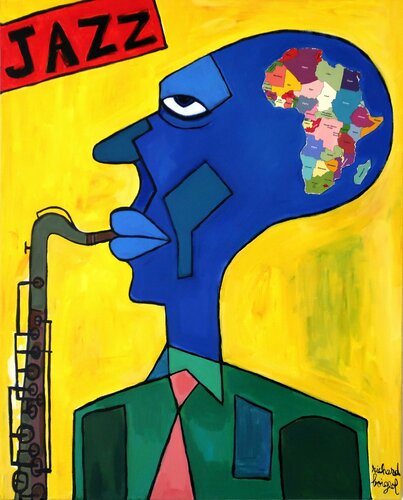JAZZ by Richard Boigeol, Painting for Sale on Select