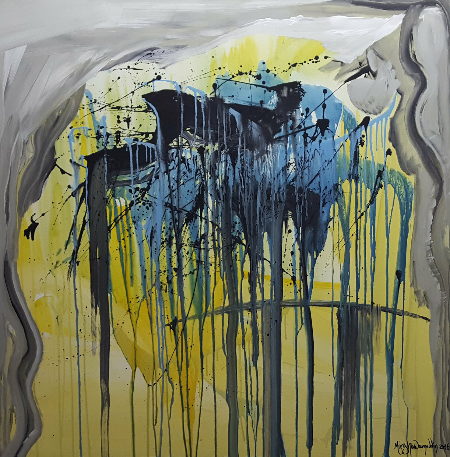 Abstract N°1323 Parscha Mirghawameddin Original painting for sale