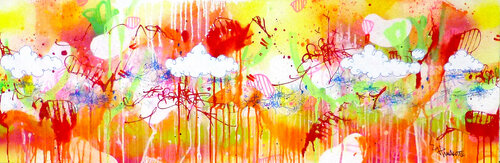 TAGS & ABSTRATC 120x40 by Jp Malot, Painting for Sale on Select