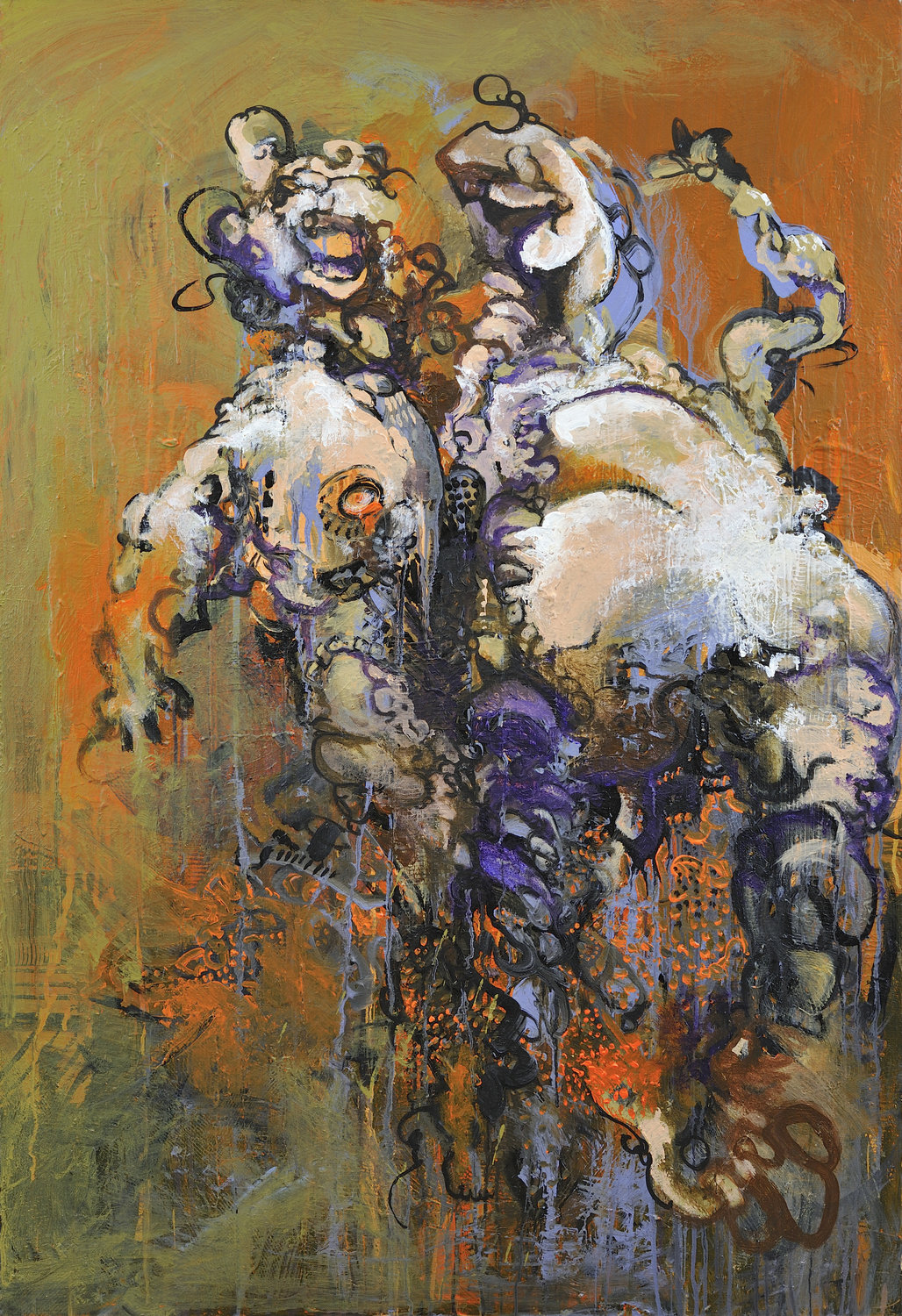 Chair de poule 3 Arnaud Gautron Original painting for sale