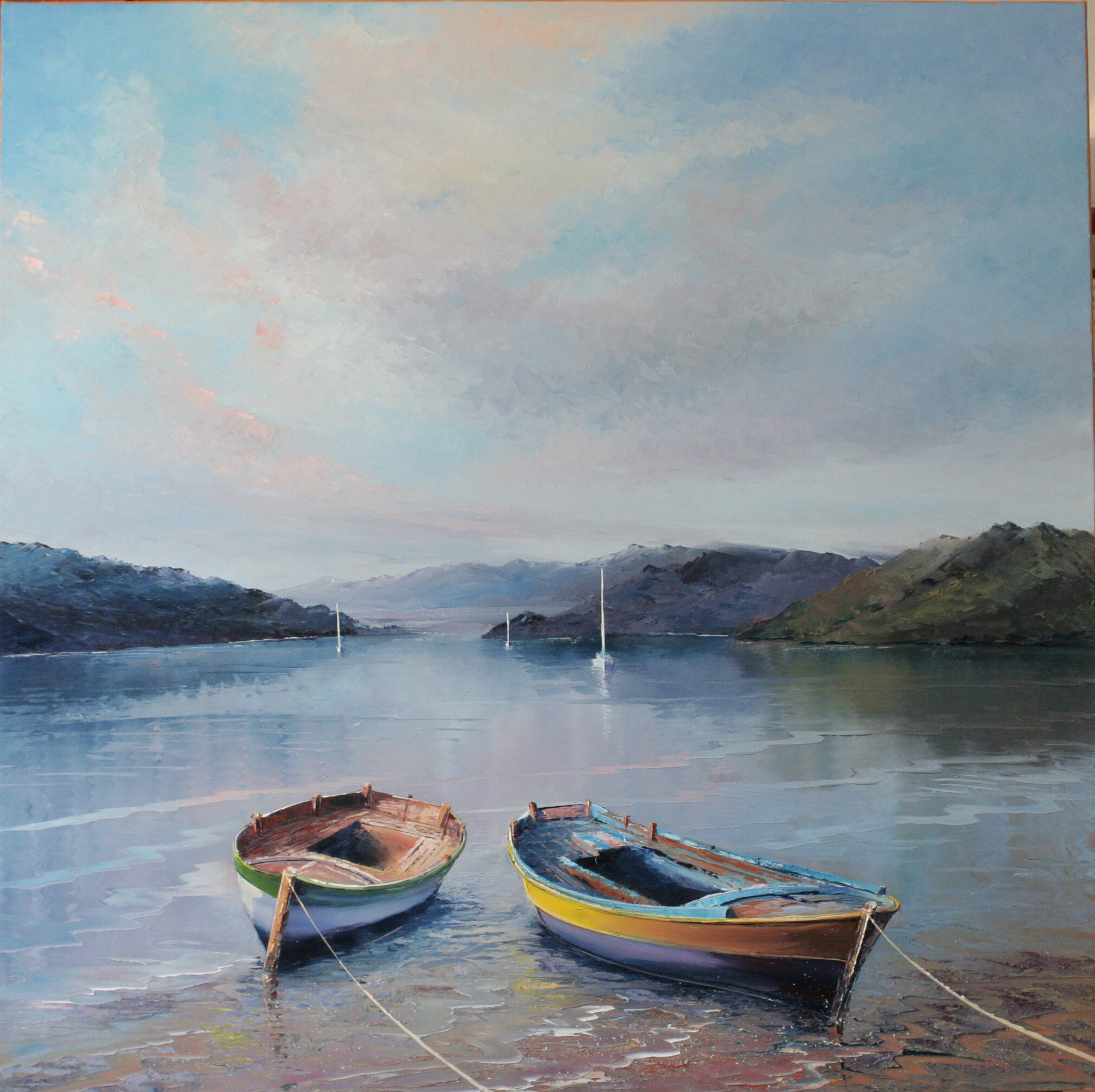 Deux barques amarrées