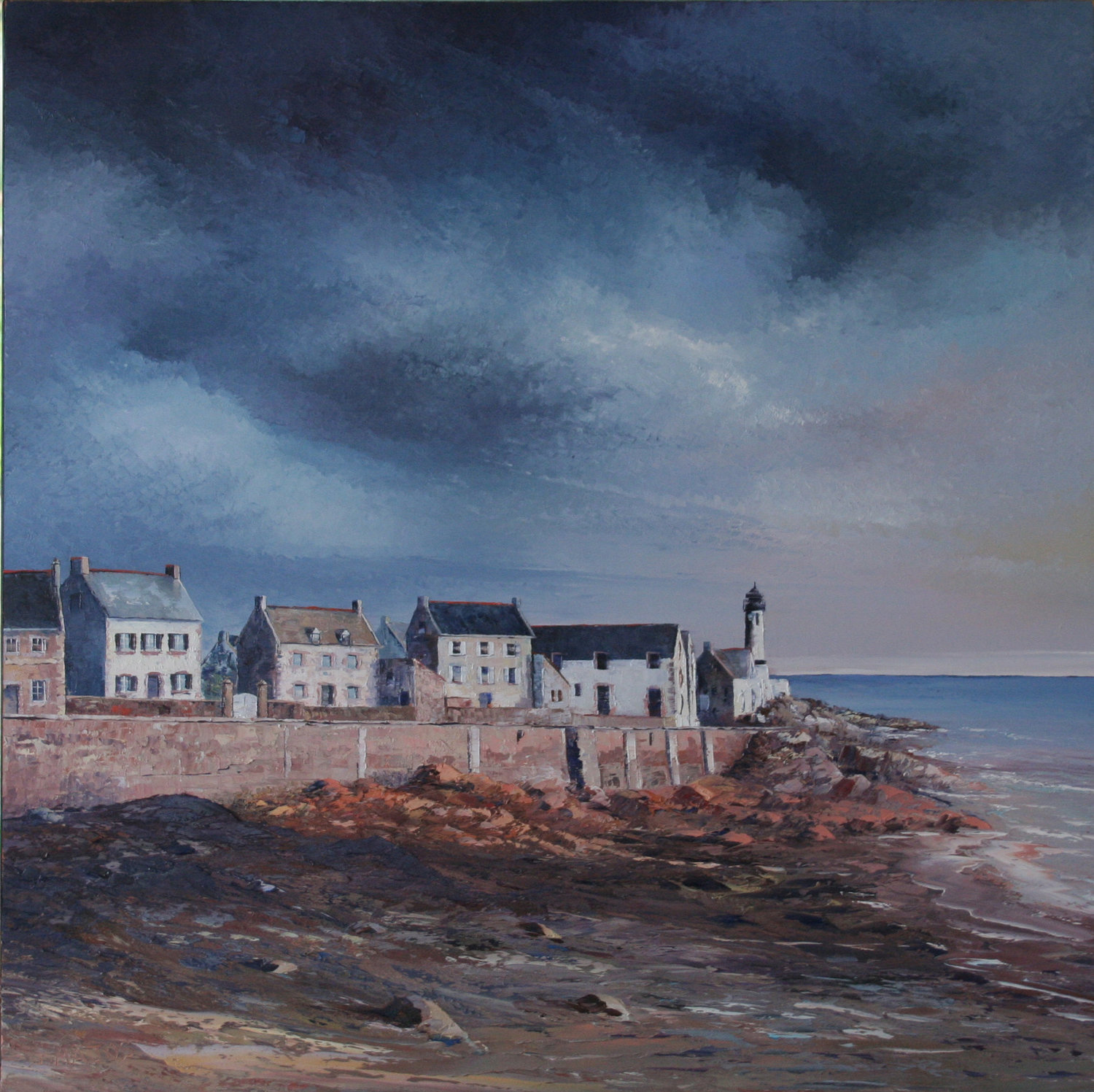 L'île de Sein Jacques Majos Original painting for sale