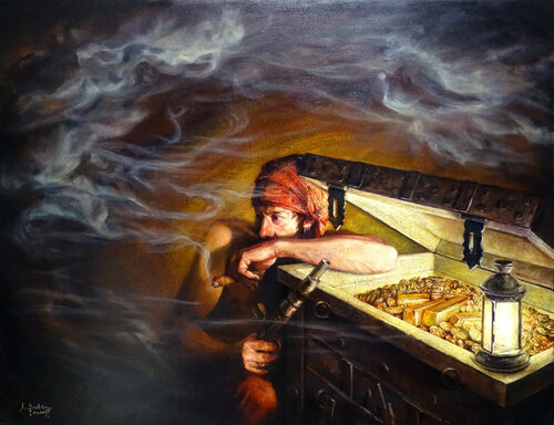 L'insomniaque by Alexandre Barbera-Ivanoff, Painting for Sale on Select