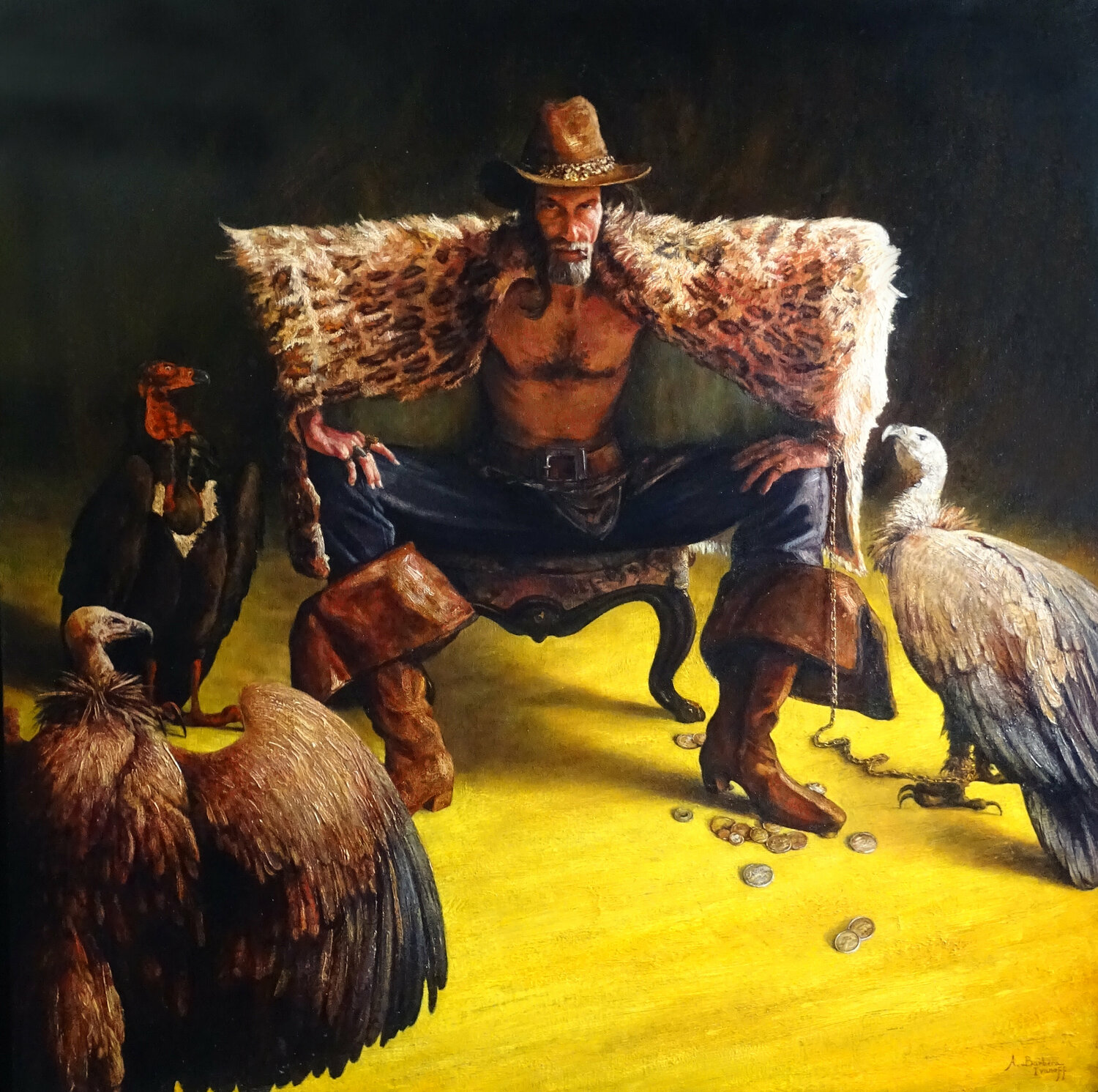 Le Vautour Alexandre Barbera-Ivanoff Original painting for sale