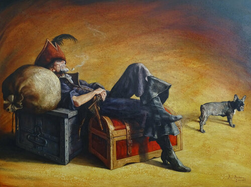 La retraite by Alexandre Barbera-Ivanoff, Painting for Sale on Select
