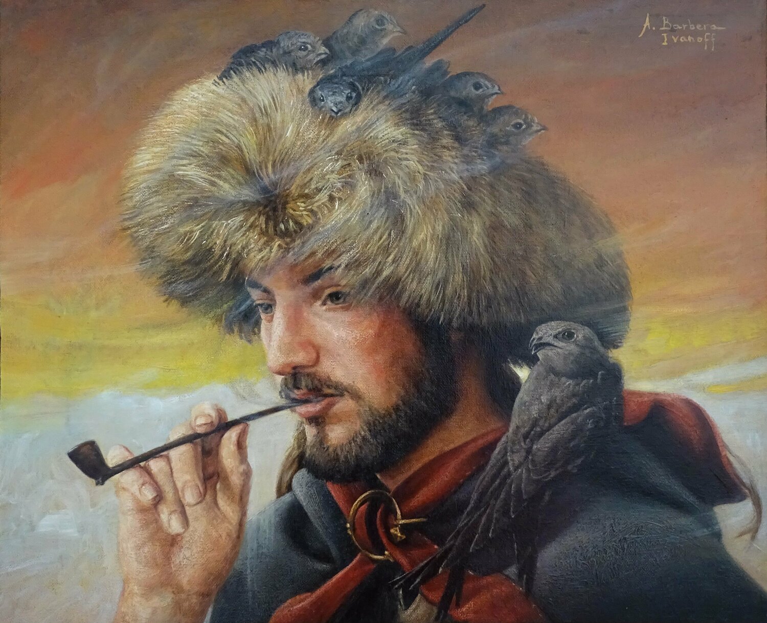 Le Martinet Noir Alexandre Barbera-Ivanoff Original painting for sale