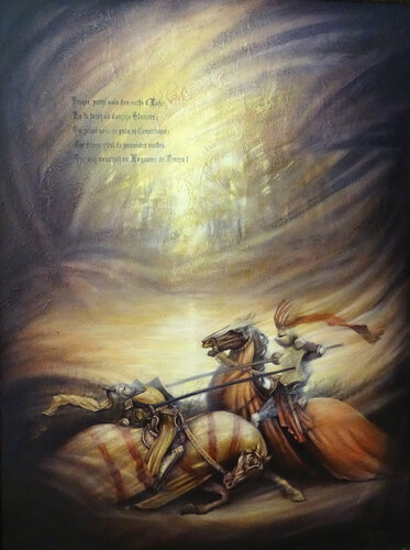 Qui mal voudrait au Royaume de France by Alexandre Barbera-Ivanoff, Painting for Sale on Select