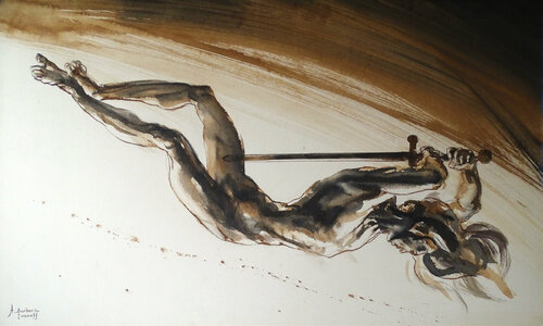 Isaïe XXX, 3 : Delta by Alexandre Barbera-Ivanoff, Drawing for Sale on Select