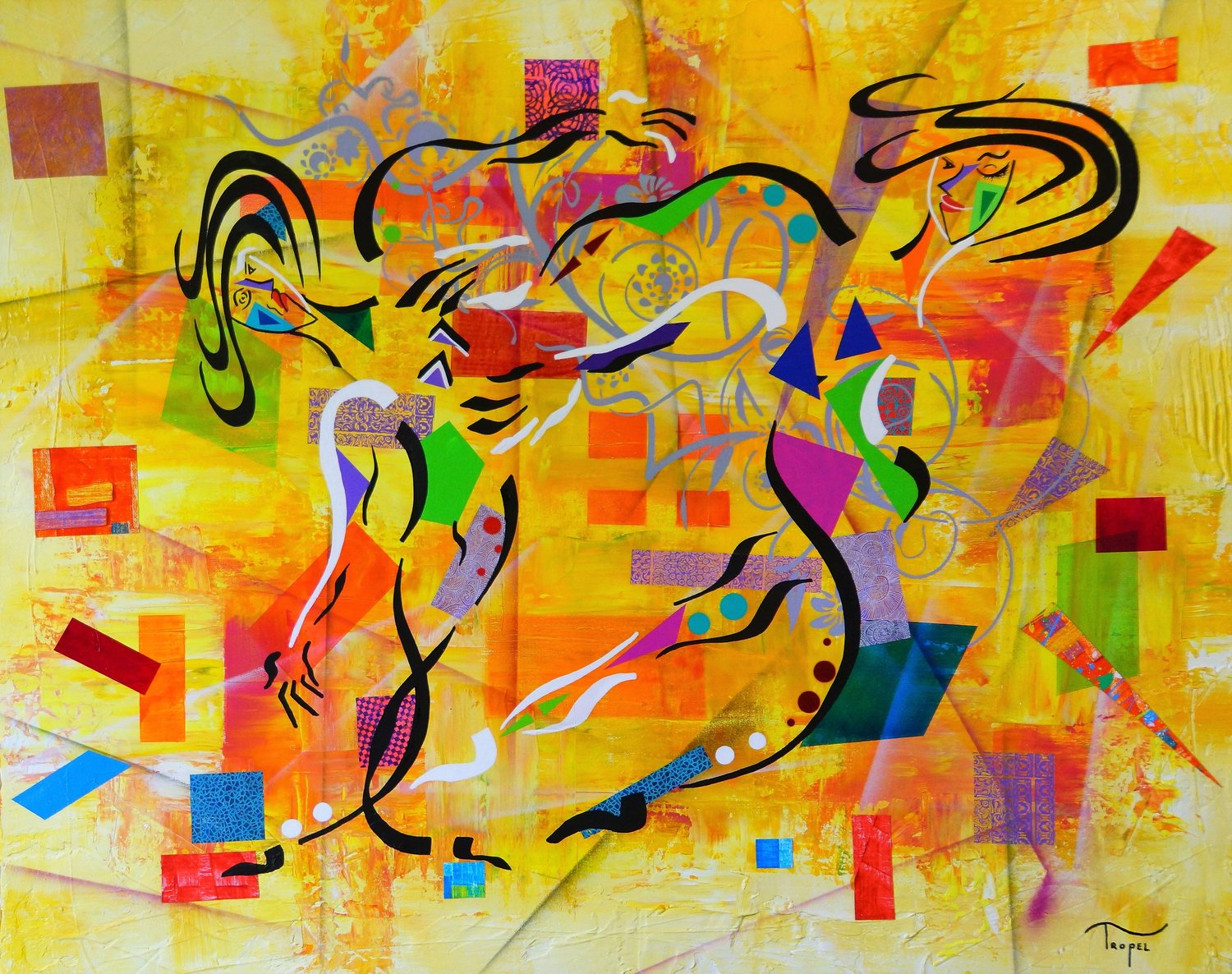 Étranglement Tropel Original painting for sale