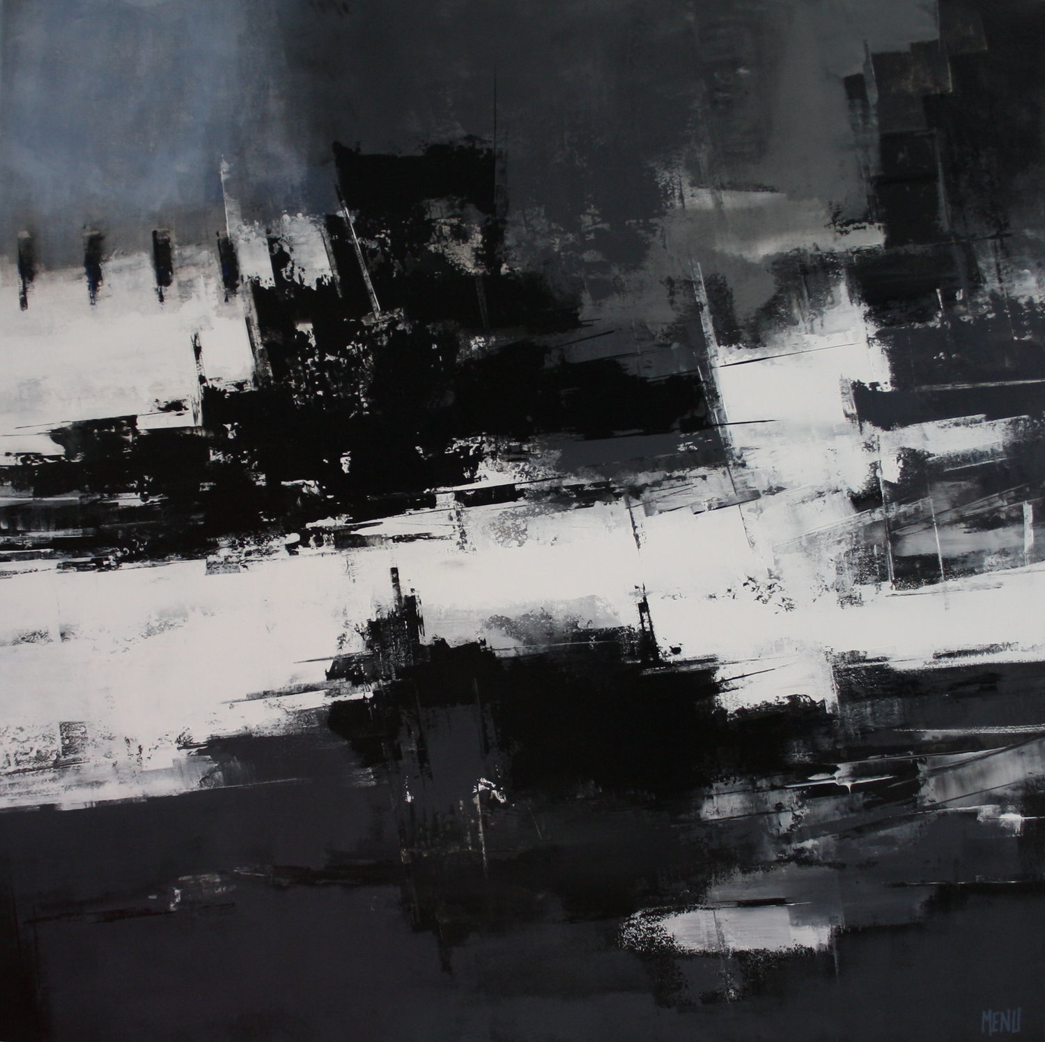Black Mechanic Menu Original painting for sale