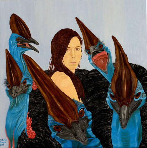Le règne des casoars by Victoria Stagni, Painting for Sale on Select