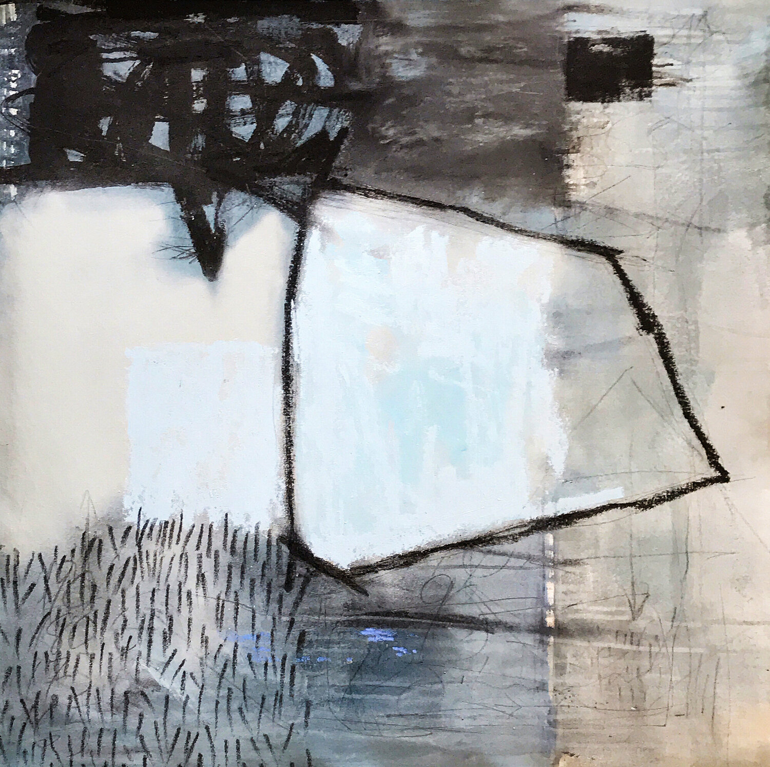 Rain on Window II Michela Sorrentino Original painting for sale