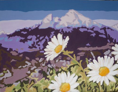 Alpenglühen (Lichtspiel) by Ilse Feiner, Painting for Sale on Select