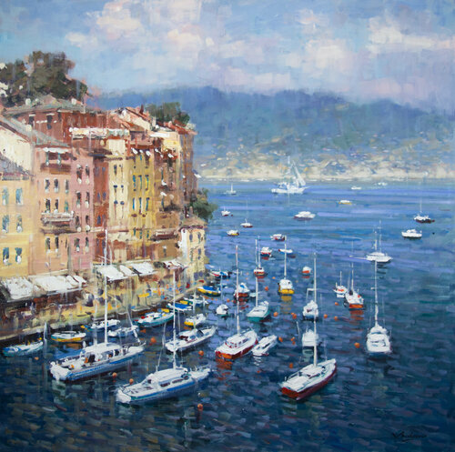 Portofino by Vadim Dolgov, Painting for Sale on Select