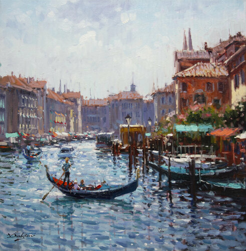 Gondola trip by Vadim Dolgov, Painting for Sale on Select