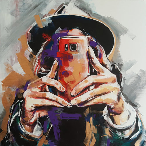 Selfie this! by Gabriela Holcer, Painting for Sale on Select