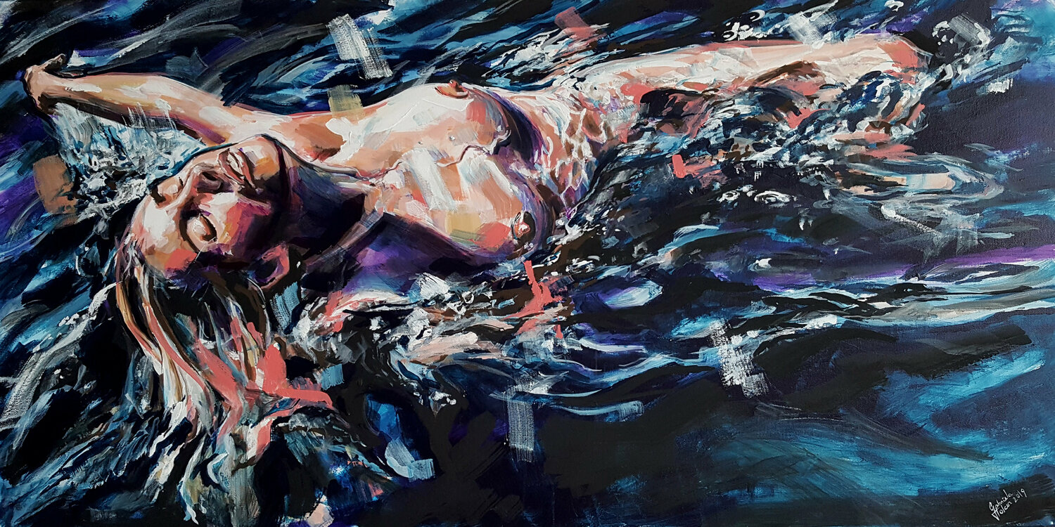 MERMAID Gabriela Holcer Original painting for sale