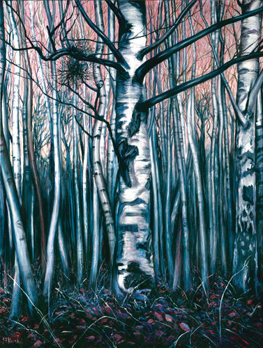 Birkenwald in Morsum/Sylt by Jean-Pierre Kunkel, Painting for Sale on Select